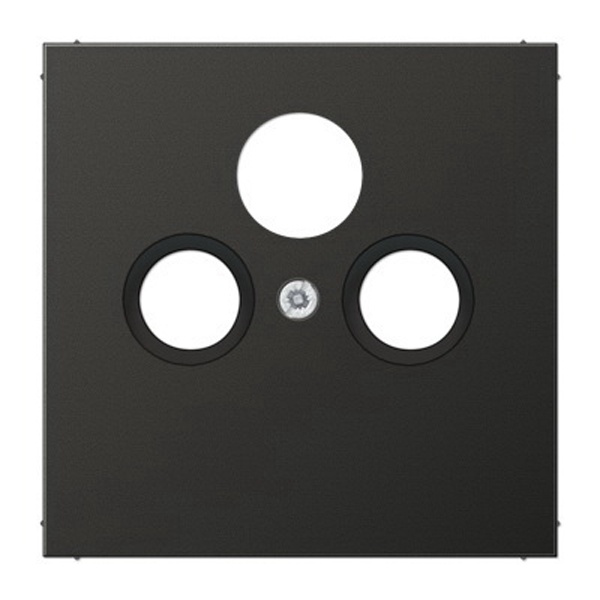 Накладка телевизионной розетки Jung ECO Profi TV+FM+SAT черный матовый