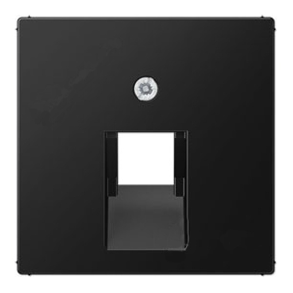 Накладка Jung ECO Profi 1-ая компьютерной/телефонной RJ45/RJ11 розетки наклонная черный матовый