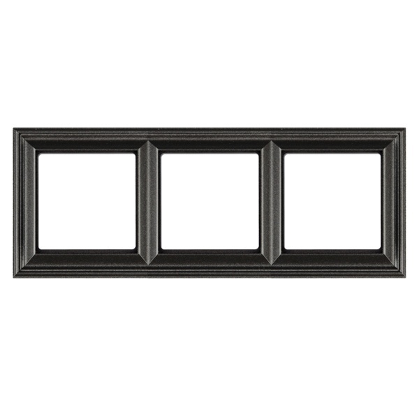 Рамка 3-ая Jung ECO Profi для вертикальной и горизонтальной установки Deco Черный матовый