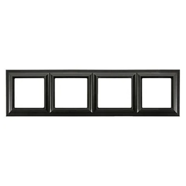 Рамка 4-ая Jung ECO Profi для вертикальной и горизонтальной установки Deco Черный матовый