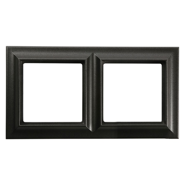 Рамка 2-ая Jung ECO Profi для вертикальной и горизонтальной установки Standart Черный матовый