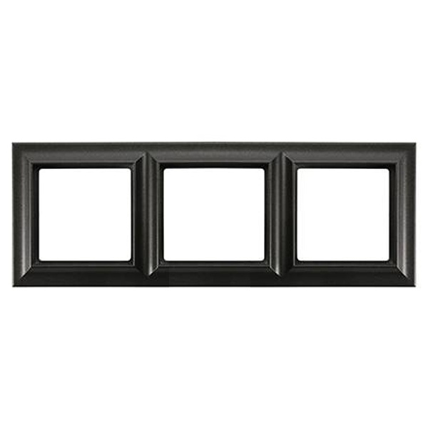Рамка 3-ая Jung ECO Profi для вертикальной и горизонтальной установки Standart Черный матовый