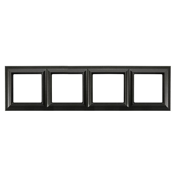 Рамка 4-ая Jung ECO Profi для вертикальной и горизонтальной установки Standart Черный матовый