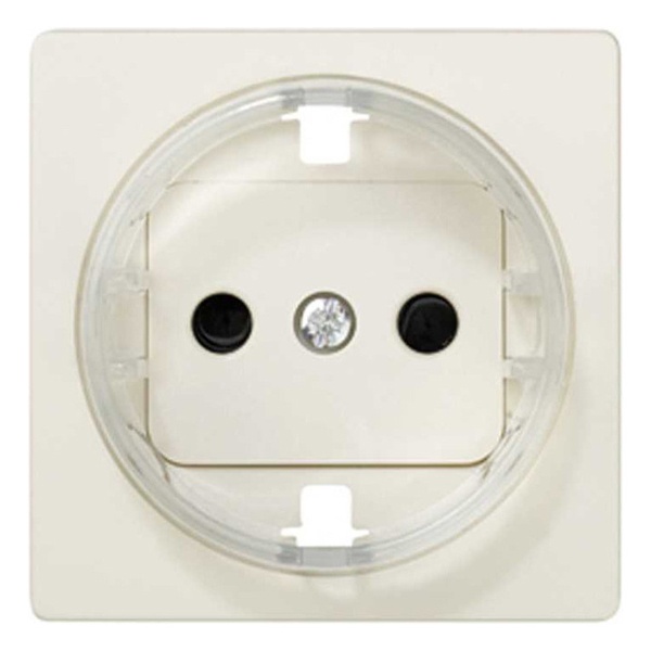 Накладка Simon 82 розетку 2П+З Schuko уменьшенной глубины установки (75462-39), слоновая кость (бежевый)