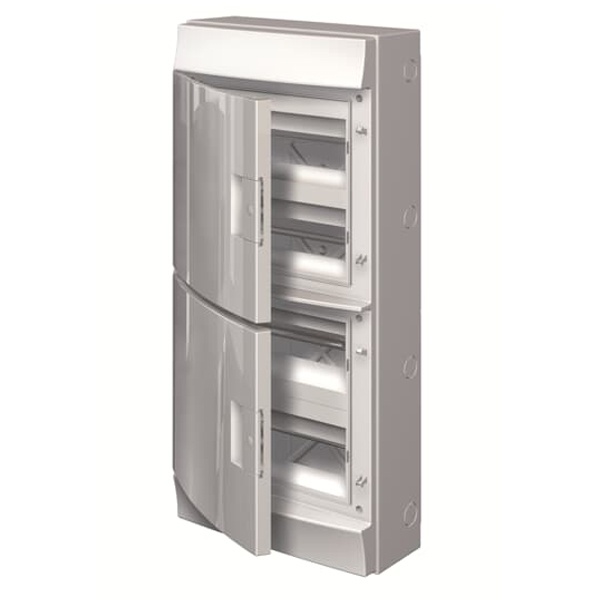 Влагозащищенный настенный шкаф ABB Mistral65 48М 4х12 непрозрачная дверь с клеммным блоком
