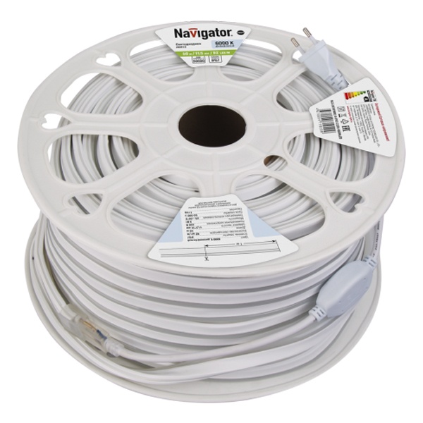 Светодиодная неоновая лента 71 930 NLS-2835WW92-9-IP67-220V-NEONLED R20 9W 3000K (бухта 20m)