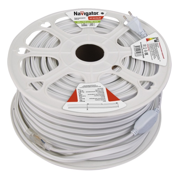 Светодиодная неоновая лента 71 933 NLS-2835R92-9-IP67-220V-NEONLED R20 9W (бухта 20m) красный