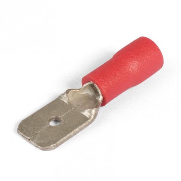 Разъем плоский КВТ РПИ-П 1,5-(6,3) под провод 0,5-1,5мм красный [уп.100шт]