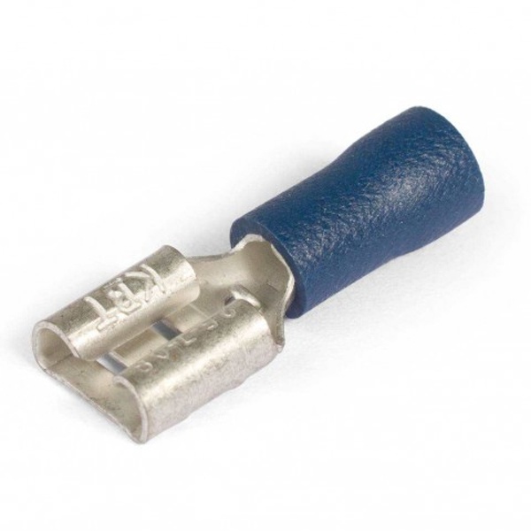 Разъем плоский КВТ РПИ-М 2,5-(4,8) под провод 1,5-2,5мм синий [уп.100шт]