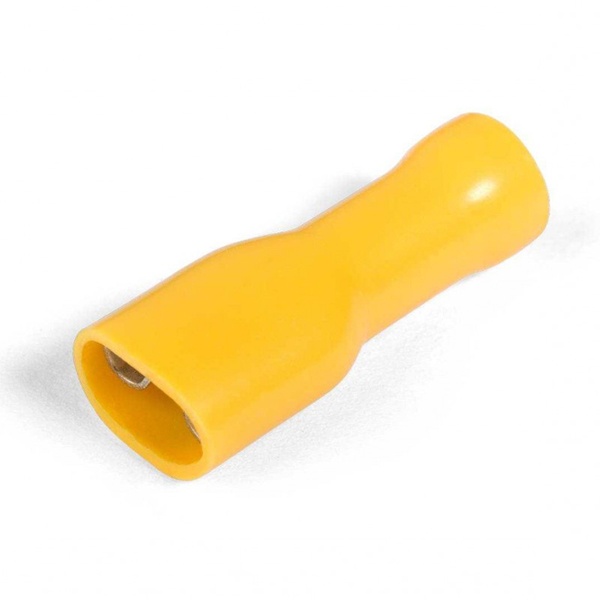 Разъем плоский КВТ РППИ-М 6,0-(6,3) под провод 4,0-6,0мм желтый [уп.100шт]