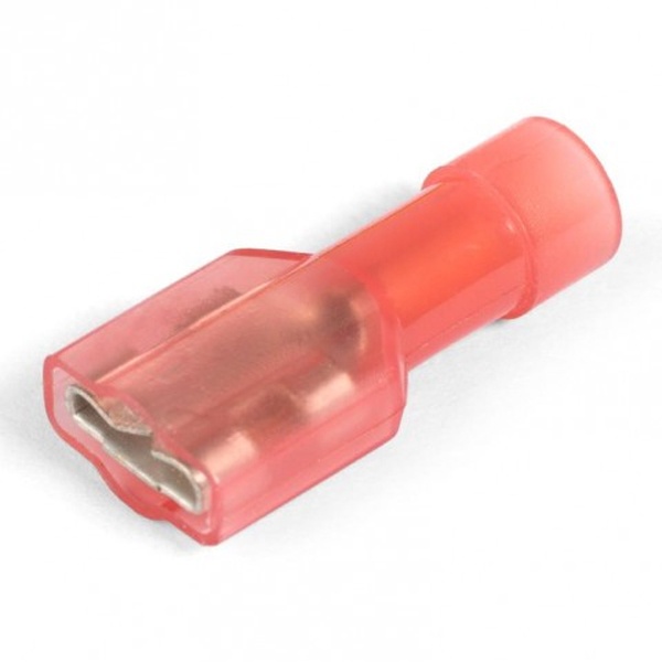 Разъем плоский КВТ РПИ-М(н) 1,5-(6,3) под провод 0,5-1,5мм красный [уп.100шт]