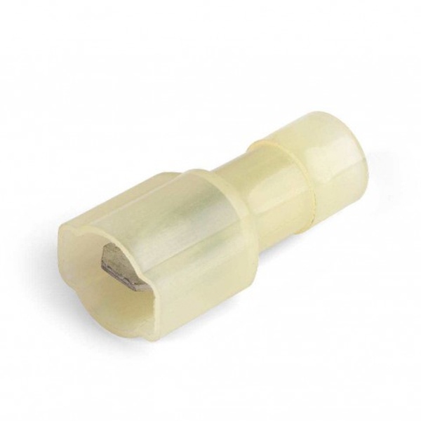 Разъем плоский КВТ РПИ-П(н) 6,0-(6,3) под провод 4,0-6,0мм желтый [уп.100шт]