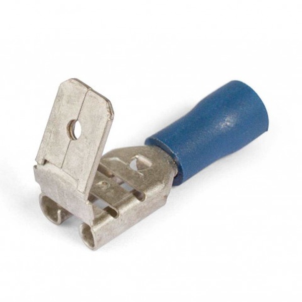 Разъем плоский КВТ ответвительный РПИ-О 2,5-(6,3) под провод 1,5-2,5мм синий [уп.100шт]