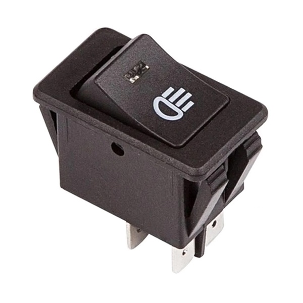 Выключатель клавишный Rexant 12V 35А (4с) ON-OFF с синей LED подсветкой