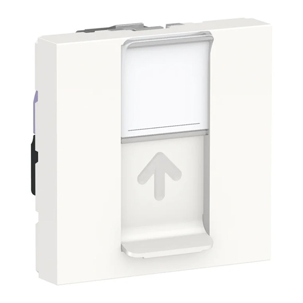 Розетка компьютерная RJ45 одиночная кат.6 STP SE Unica Modular 2 модуля,белый