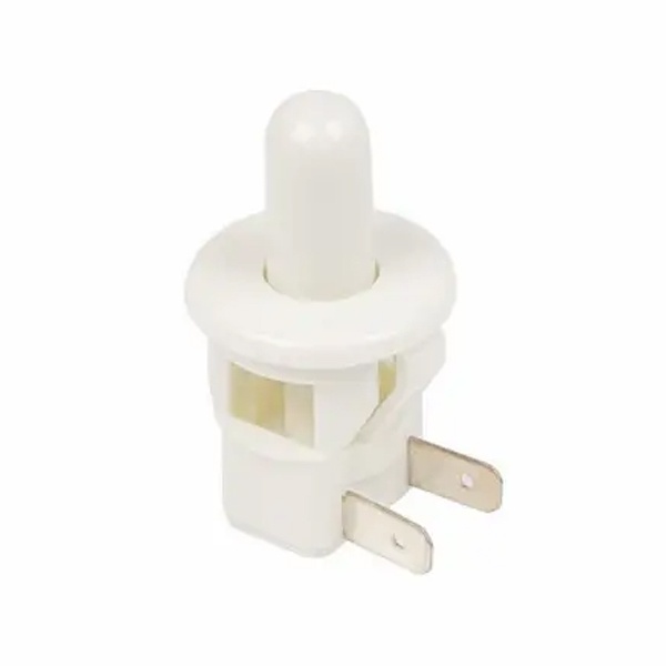 Выключатель-кнопка Rexant 250V 2.5А (2с) ON-(OFF) без фиксации белый (мебельная)