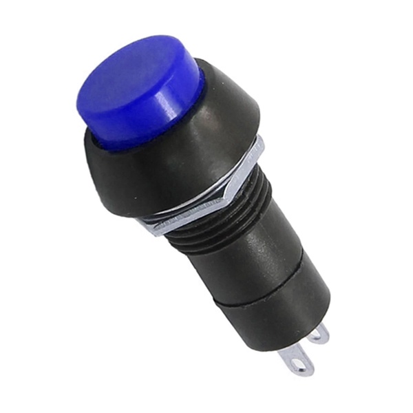 Выключатель-кнопка Rexant 250V 1А (2с) ON-OFF синяя