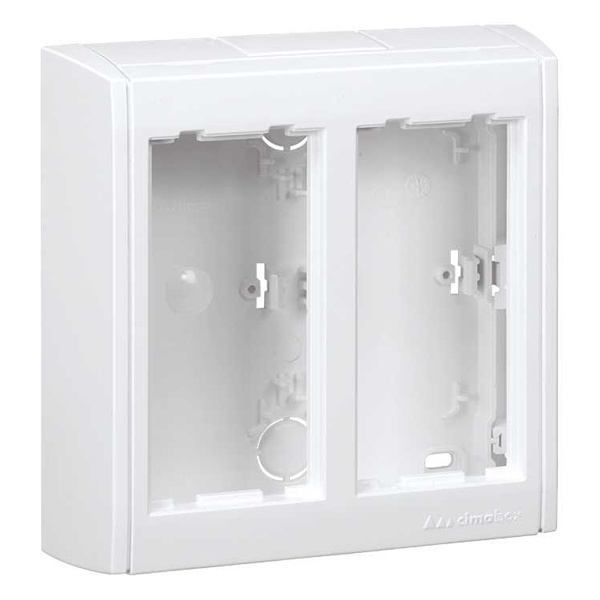 Блок настенный Simon Сима Про на 2 S-модуля, поверхностный монтаж, белый