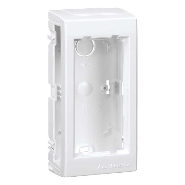 Дополнительный блок настенный Simon Сима Про на 1 S-модуль, поверхностный монтаж, белый