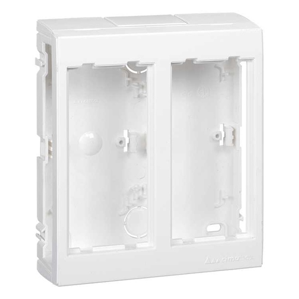 Дополнительный блок настенный Simon Сима Про на 2 S-модуля, поверхностный монтаж, белый