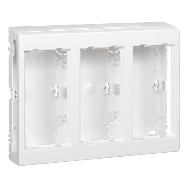 Дополнительный блок настенный Simon Сима Про на 3 S-модуля, поверхностный монтаж, белый