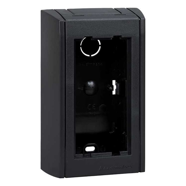 Блок настенный Simon Сима Про на 1 S-модуль, поверхностный монтаж, графит