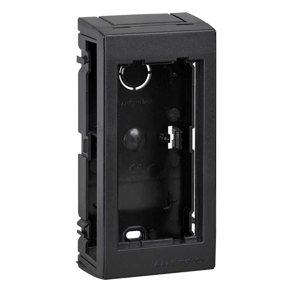 Дополнительный блок настенный Simon Сима Про на 1 S-модуль, поверхностный монтаж, графит