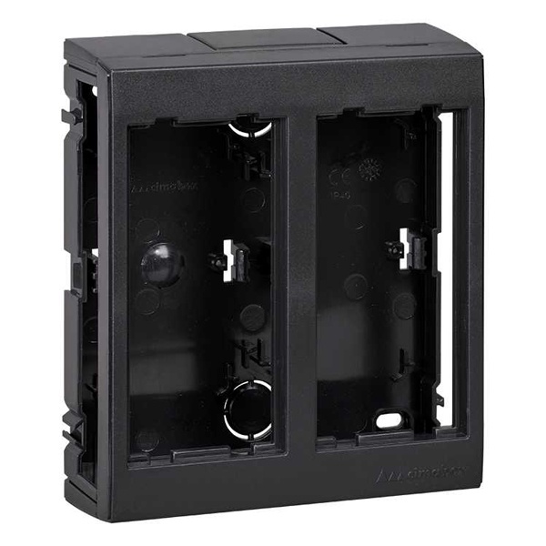 Дополнительный блок настенный Simon Сима Про на 2 S-модуля, поверхностный монтаж, графит