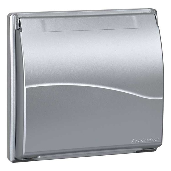 Рамка Simon Сима Про на 2 S-модуля с крышкой к монтажной коробке SBM250, алюминий