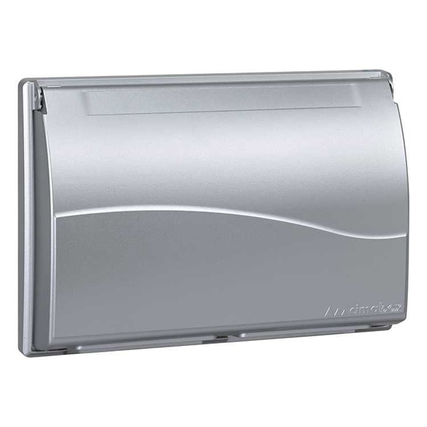 Рамка Simon Сима Про на 3 S-модуля с крышкой к монтажной коробке SBM250, алюминий