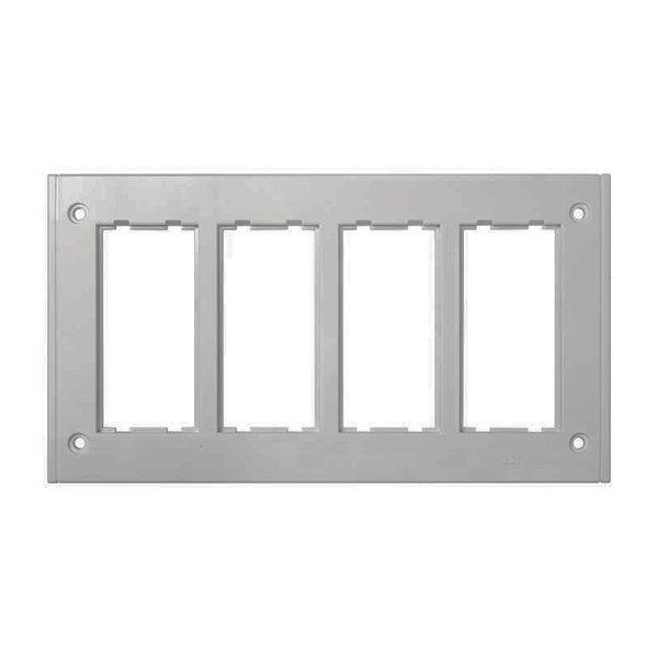 Рамка Simon Сима Про на 4 S-модуля к монтажной коробке SBM250, алюминий