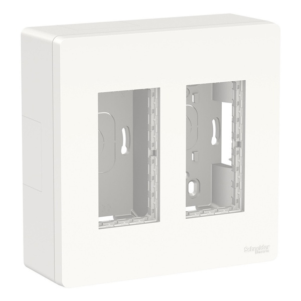 Блок открытой установки 2х4 модулей Schneider Electric US+ белый