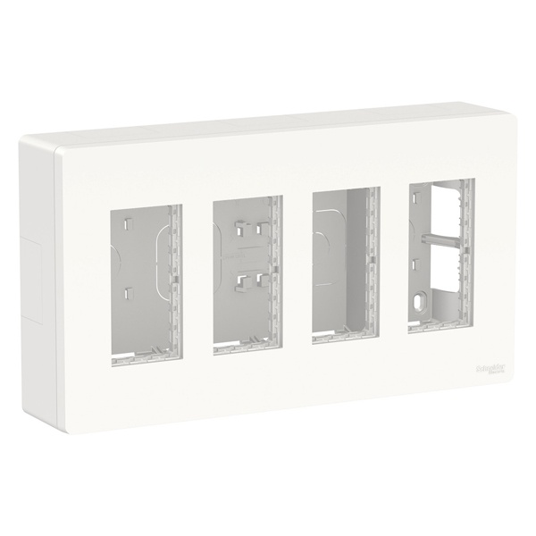 Блок открытой установки 4х4 модулей Schneider Electric US+ белый