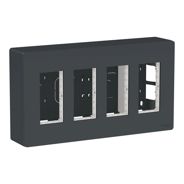 Блок открытой установки 4х4 модулей Schneider Electric US+ антрацит