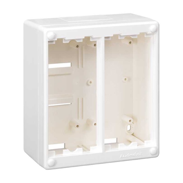 Блок настенный Simon Сима Классик на 2 S-модуля, накладной монтаж, белый