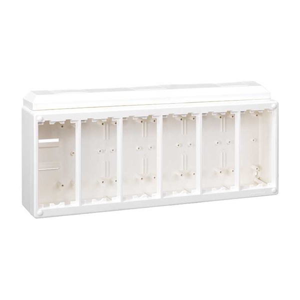 Блок настенный Simon Сима Классик на 6 S-модулей, накладной монтаж, белый