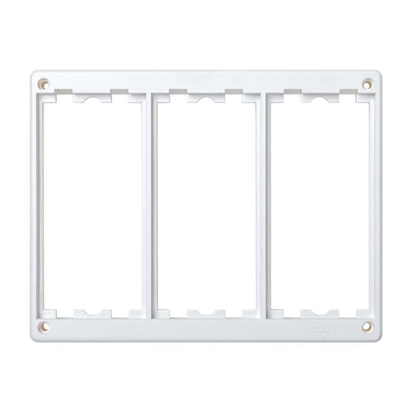 Рамка Simon Сима Классик на 3 S-модуля к монтажным коробкам SM350, SM360 , белый