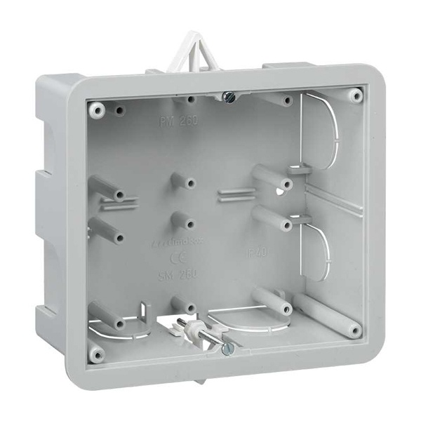 Монтажная коробка Simon на 2 S-модуля Сима Классик, скрытый монтаж глубина 60мм