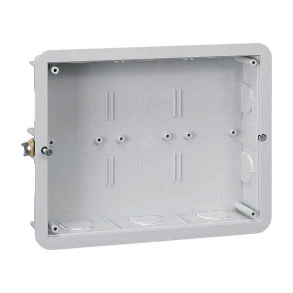 Монтажная коробка Simon на 3 S-модуля Сима Классик, скрытый монтаж глубина 33мм