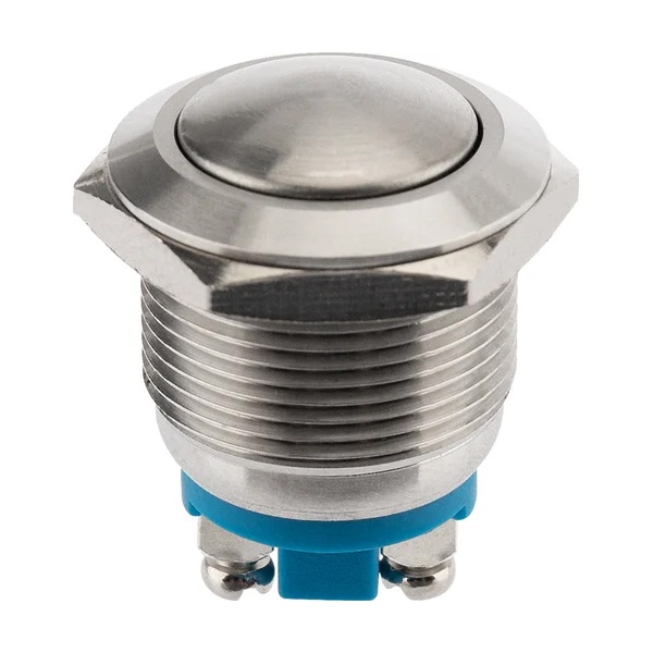 Кнопка антивандальная Rexant d19 250V без фиксации (2с винт) (ON)-OFF сфера (блистер)