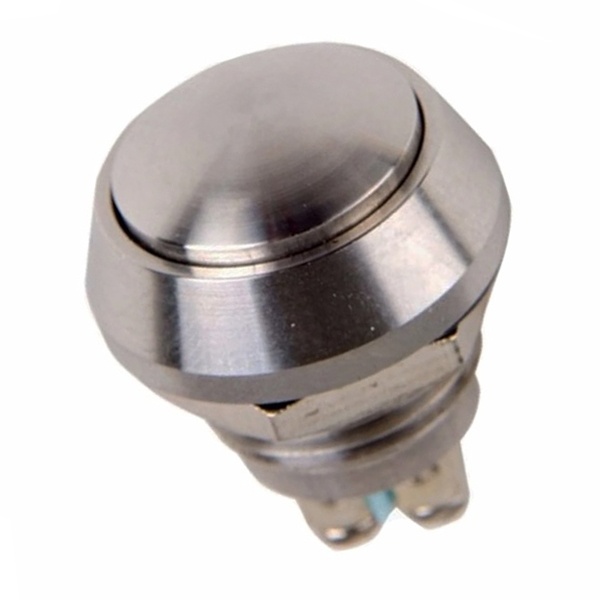 Кнопка антивандальная Rexant d12 250V без фиксации (2с винт) (ON)-OFF сфера