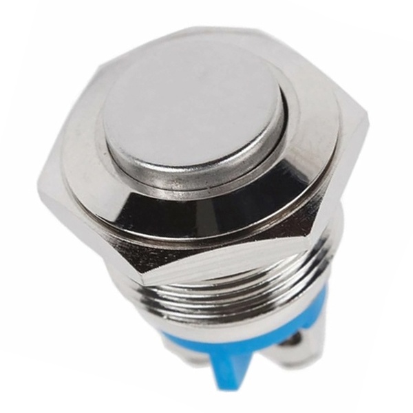 Кнопка антивандальная Rexant d19 250V без фиксации (2с) (ON)-OFF выпуклая