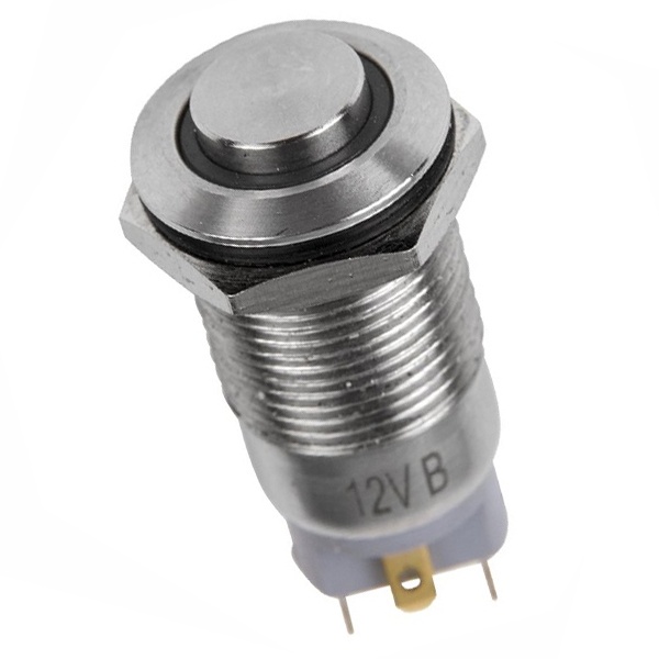 Кнопка антивандальная Rexant d12 12V без фиксации (2с) (ON)-OFF синяя