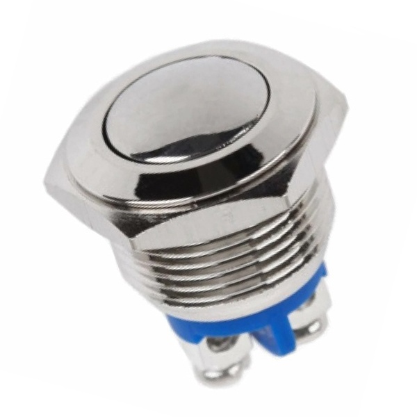 Кнопка антивандальная Rexant d16 12V без фиксации (2c винт) (ON)-OFF сфера