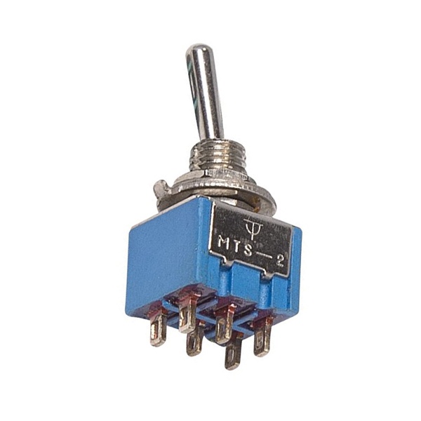 Тумблер Rexant 250V 3А (6c) ON-OFF-ON двухполюсный Micro