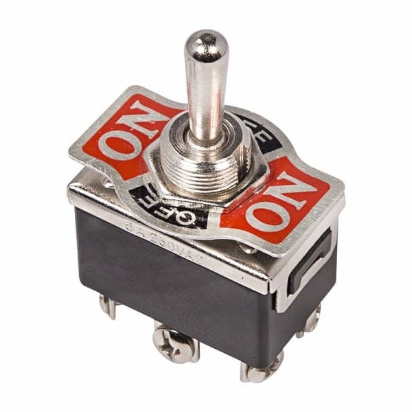 Тумблер Rexant 250V 15А (6c) ON-OFF-ON двухполюсный