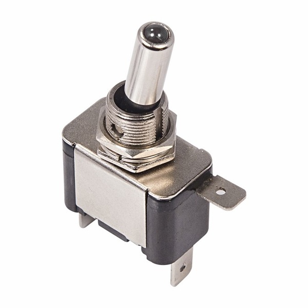 Тумблер Rexant 12V 25А (3c) ON-OFF однополюсный с синей LED подсветкой