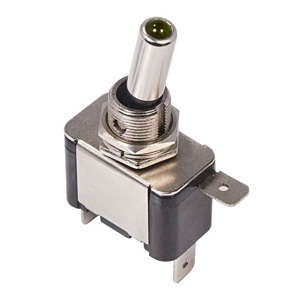 Тумблер Rexant 12V 25А (3c) ON-OFF однополюсный с зеленой LED подсветкой