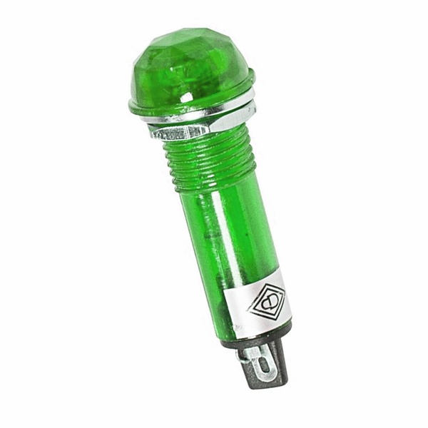 Индикатор Rexant d10.2 220V зеленый граненый