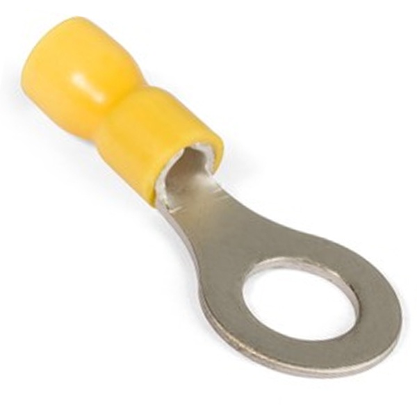 Наконечник КВТ НКИ 6,0-8 кольцевой изолированный 2.5–6.0мм М8 48А жёлтый [уп.100шт]